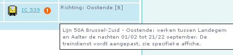 voor de treindienst, zie affiche